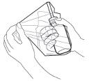 Bij de toediening kunt u het bijgevoegde plastic zakje gebruiken voor een betere hygiëne. De toediening van het klysma gaat in 6 stappen: 1. Steek uw hand in de plastic zak (fig. 6) en pak de flacon.
