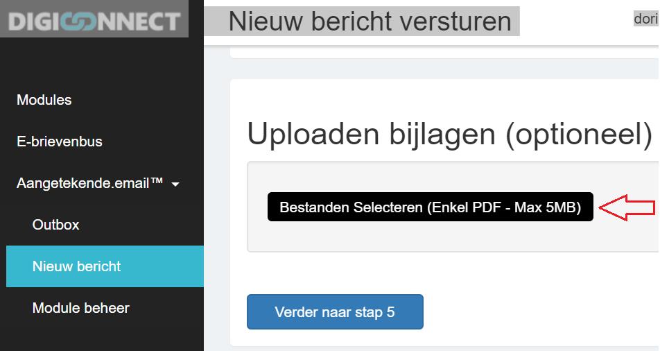 Voeg de scan van het mutatieformulier en het verzendbewijs van de ontslagbrief toe als bijlage (pdf) met de correcte benaming: Mutatieformulier lidnr