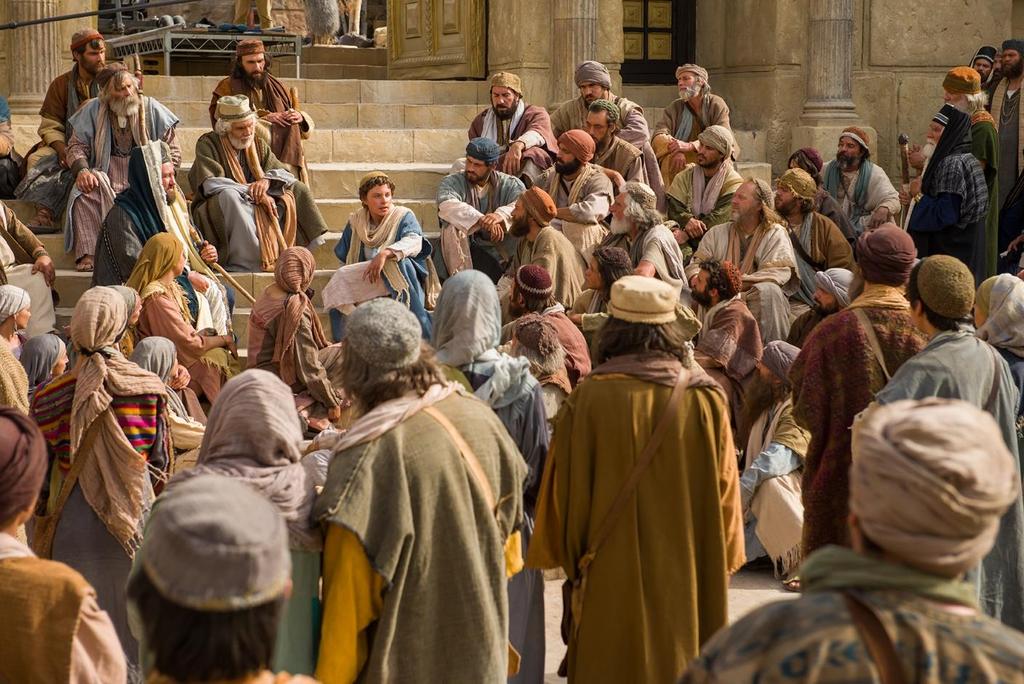 grote mensenmassa s verzamelden zich om naar hem te luisteren (5,15) Jezus trok rond van stad