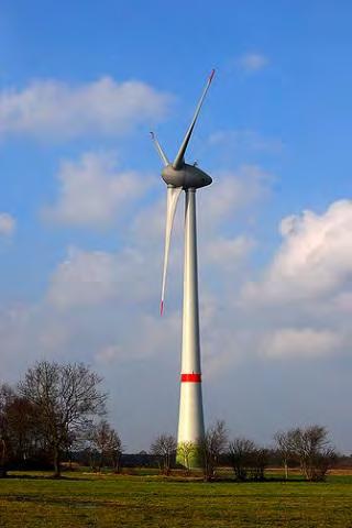 Pondera Consult Gegevens referentieturbines Windpark Oostpolder Enercon E-141 EP4 4,2 MW De Enercon E-141 EP4 heeft een rotordiameter van 141 m met drie rotorbladen.