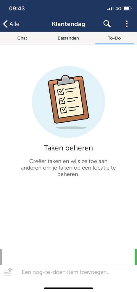 STAP 3C In dit scherm kun je onderaan je scherm to-do acties aanmaken. Klik op de aangemaakt to-do actie om een einddatum in te stellen en of aan een persoon toe te wijzen.