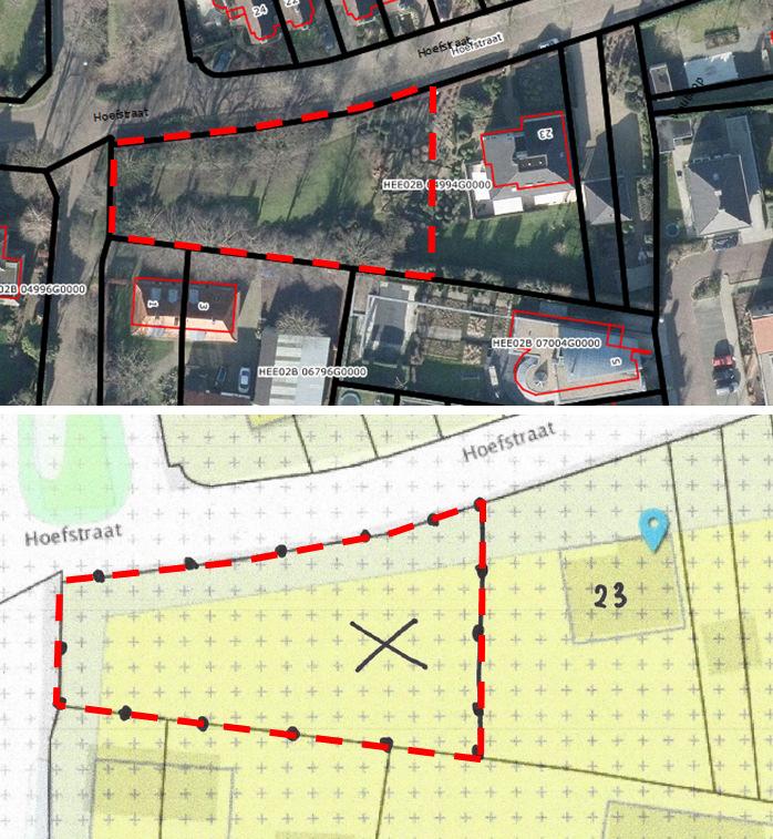 2. LOCATIEGEGEVENS 2.1 Huidig en toekomstig gebruik De onderzoekslocatie (1.379 m²) ligt aan de Hoefstraat, ten westen van nummer 23 te Heesch.