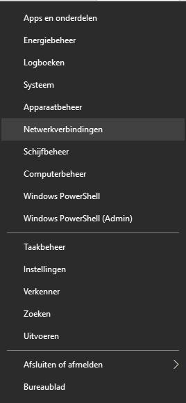Computer configuratie in Windows 10 Ga met uw muis op het