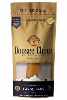 Ook verzorgen de Dogsee Chew snacks de tanden en tandvlees en zorgen ze voor een betere adem.