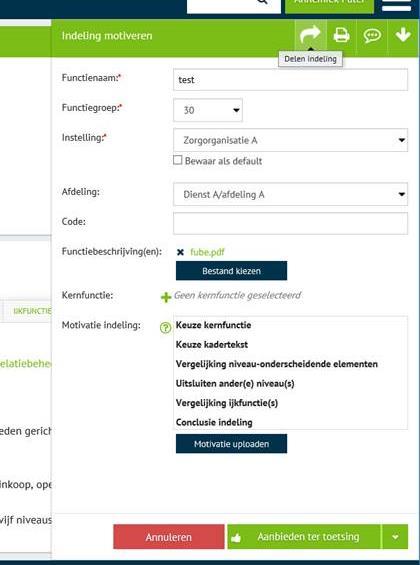 6. Functie-indeling delen met medewerker: deze functionaliteit was al enige tijd beschikbaar in FWG 3.