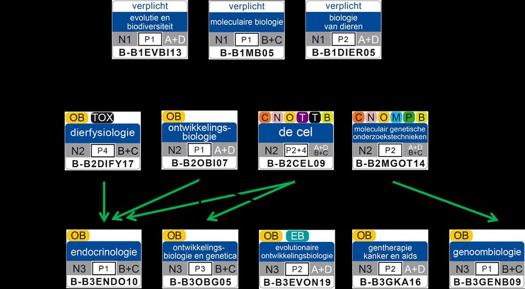 De nadruk ligt op moleculaire mechanismen en zowel het begrijpen als toepassen