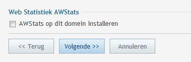 Selecteer dit vakje indien gewest voor het activeren van de statistieken op u website De laatse stap geeft u een overzicht van wat er zal worden