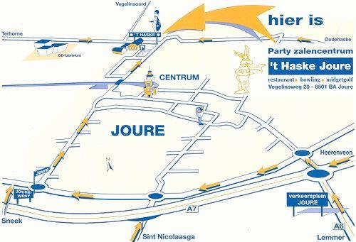 2.4 Routebeschrijving naar de Ledenvergadering in Joure en Nieuwegein Route beschrijving naar t Haske, Vegelinsweg 20, 8501 BA in Joure Op verkeersplein Joure de afrit Joure nemen. Na ca.