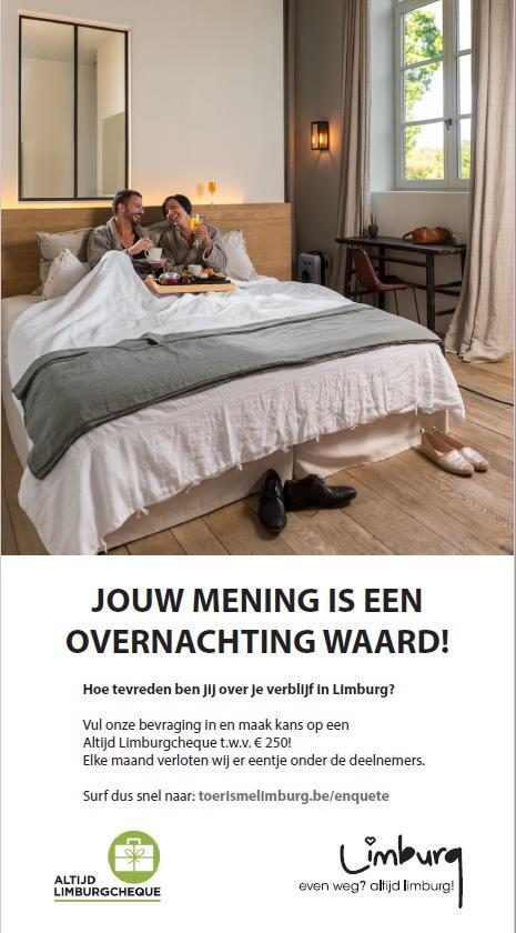 Werving via: Website Logiesuitbaters (flyers) Gedrukte publicaties Vragen over o.a.: Profiel toerist Waarom Limburg?