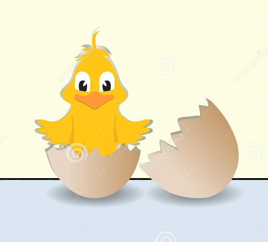 Een eitje Eerst zat je in een eitje Daar binnen was het kaal Toen groeide je een tijdje krak, zei toen de eierschaal Je stapte uit je