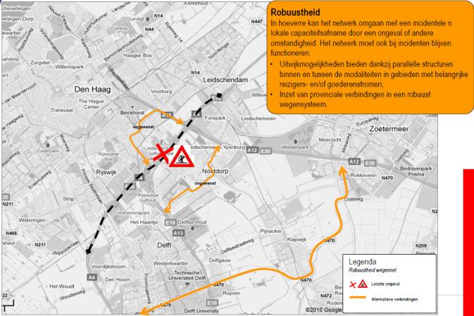 Het weggedeelte tussen knooppunt Ypenburg en Prins Clausplein functioneert als een groot weefvak waar uitwisselingen tussen de hoofdwegen A4, A12 en A13 plaatsvinden.