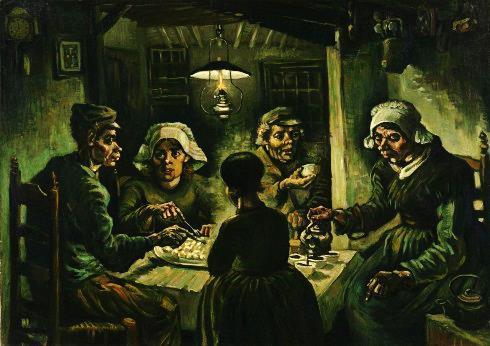 Les 6 Kijken in de keuken? 34 2. De aardappel Vincent van Gogh: de Aardappeleters aardappelen patat De Nederlanders beschouwen de aardappel als volksvoedsel nummer 1.