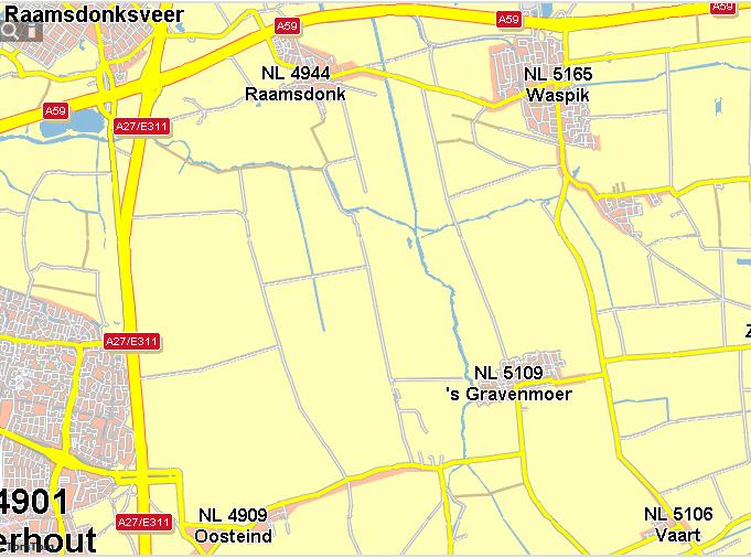 Verplichte aanrijroute Meldplaats: Brandweer kazerne Molendijk 3 e s Gravenmoer Via A59 afslag 35 Waspik / s Gravenmoer Of A27