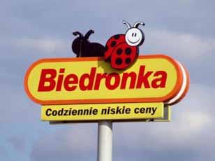 De Biedronka, de lokale supermarkt, doet het zeer goed nu op de beurs, dankzij een