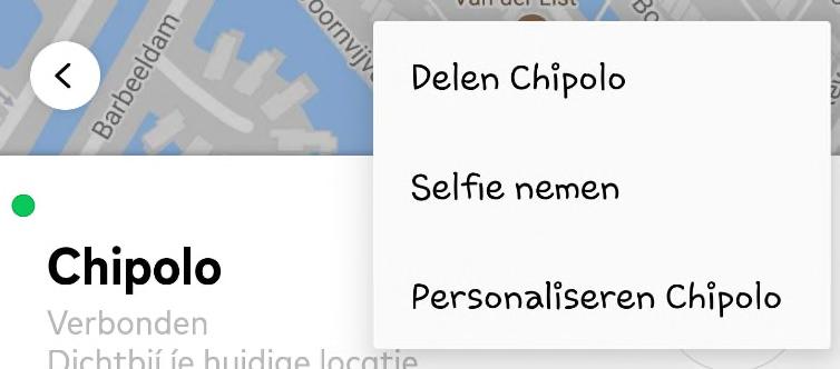 En als je zelf weer verbinding met je Chipolo hebt dan krijgt je een notificatie op je telefoon dat je Chipolo binnen bereik is. Zo hoef je zelf te zoeken met de app open.
