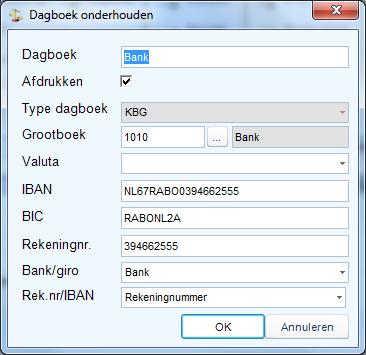 3. Vul in het veld Rekeningnr. het bankrekeningnummer en in het veld IBAN het IBANrekeningnummer en in het veld BIC de BIC-code van de bank in dat u bij die bank heeft.