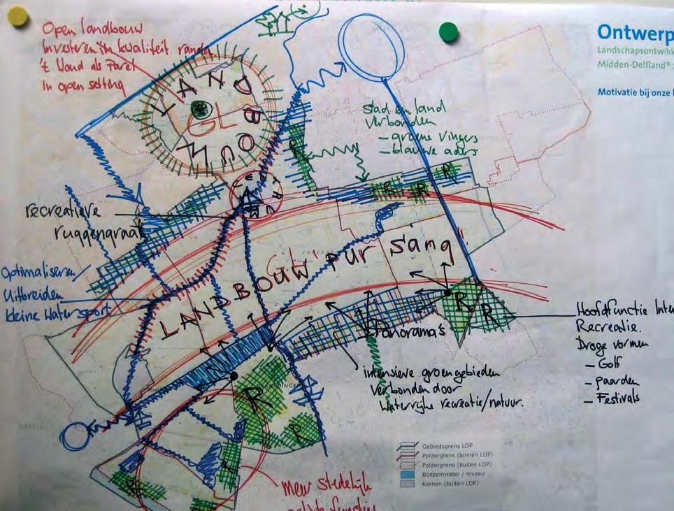 Dit resulteerde in een eerste versie van de Houtskoolschets Midden-Delfland 2025, die bij enkele partijen is getoetst en aangescherpt.
