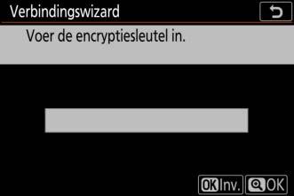 5 Voer de coderingssleutel in. Wanneer u wordt gevraagd de coderingssleutel voor de draadloze router in te voeren, druk op J en voer de sleutel in zoals hieronder beschreven.