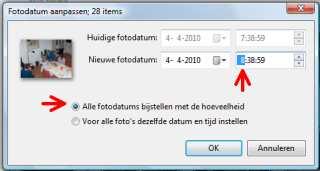 Als ik 20 nieuwe foto s aan de map 2009 heb toegevoegd, vallen er zeker 5 af omdat die één of andere reden niet voldoen.