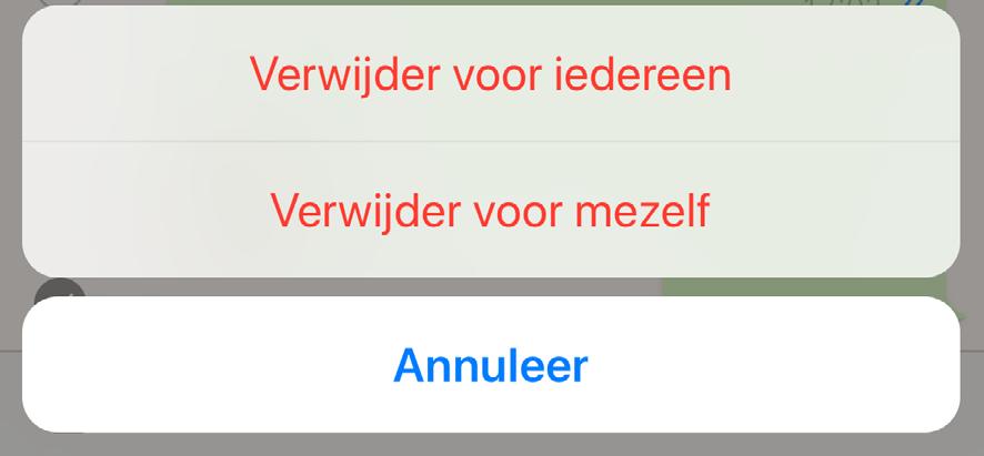 8 WhatsApp voor de iphone 1.13 Berichten en gesprekken wissen Pag. 47 Pag. 48 In plaats van, tikt u op.