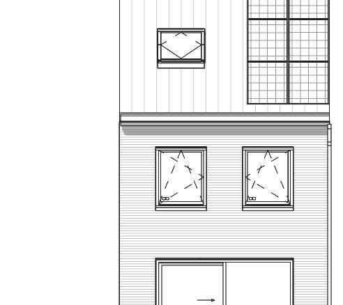 OE-05 Dakraam in het dakvlak aan de achtergevel 1.475,00 Het aanbrengen van een blank gelakt Velux tuimeldakraam, type GGL S06, op het dakvlak aan de achterzijde van de woning, conform optietekening.