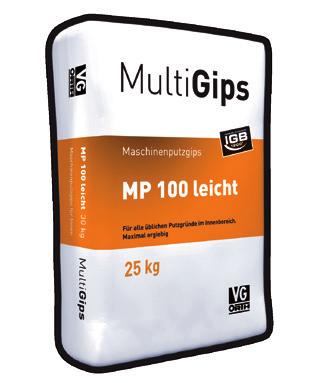 www.multigips.nl Machinepleister van gips MultiGips MP 100 licht NL Fabrieksmatig voorgemengde droge premium gipsmortel met lichte toeslagstoffen overeenkomstig NEN-EN 13279.