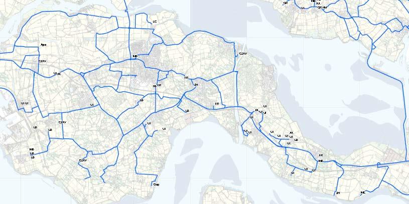 Zuid-Beveland Zeeuws-Vlaanderen Het huidige netwerk van landbouwroutes is het bestaande netwerk