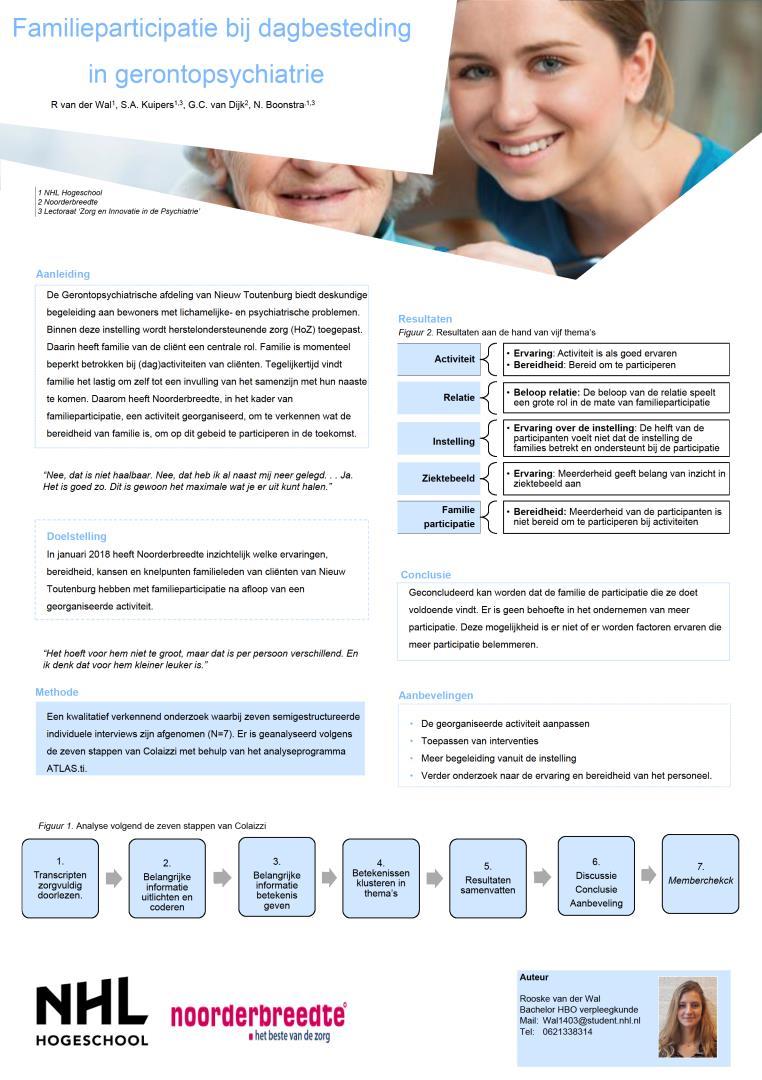 Doelstelling Aan het einde van het onderzoek is inzichtelijk gemaakt welke ervaringen behoeften en motivatie cliënten hebben voor volgen van dagbesteding.