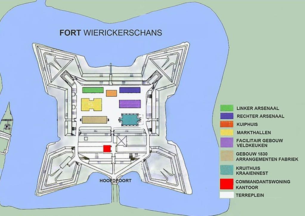 Kaart van fort Wierickerschans