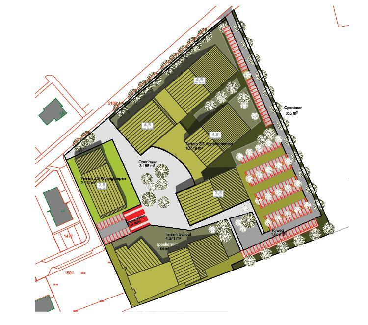 Het architectonisch ontwerp van de brede school is reeds goedgekeurd door de commissie welstand van de gemeente Maasgouw.