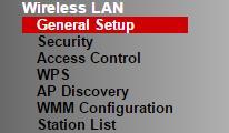 Ga vervolgens in het hoofdmenu van de VigorAP 710 naar Wireless LAN >> General Setup. Hier creëren we 2 SSID netwerken waarbij het 2 e SSID netwerk VLAN ID 10 mee krijgt.