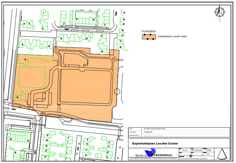 Locatie Castor Hoofdstuk 4 4.1 Deel C Kaart Kaart exploitatiegebied De -op grond van artikel 6.13.1.a Wro verplichte- kaart geeft de begrenzing van het exploitatiegebied weer.