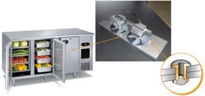 Koelventilatoren koelkast Voor het bevestigen van koelventilatoren in een koeler is een trillingsbestendige en hygiënische verbinding noodzakelijk.