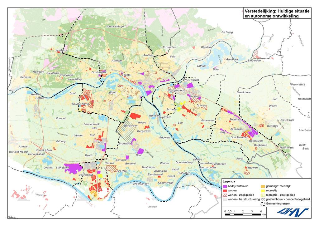 2 4 3 5 1 Afbeelding 3-1: Huidige situatie en autonome ontwikkelingen (stedelijke ontwikkelingen) Bron: mede gebaseerd op de Nieuwe kaart van