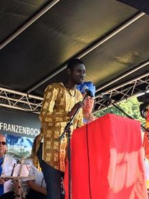 Ebrima presented Casa-Gambia to the world at the market in Wahlwiller. 4 en 5 aug.