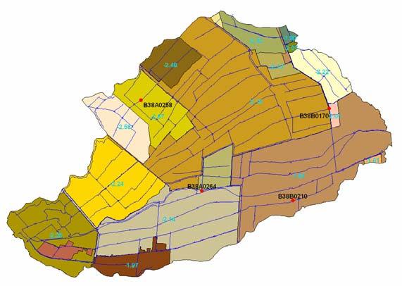 Bijlage 21 Vergelijking gemeten en berekende grondwaterstanden Uit het openbare meetnet van grondwaterstanden (TNO-DINO) zijn een aantal meetpunten geselecteerd (figuur 1).