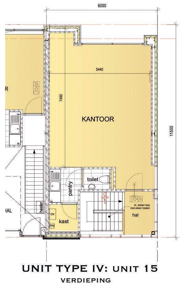 ca. 55 m²  32 m² Unit type III (unit 17 t/m 23)