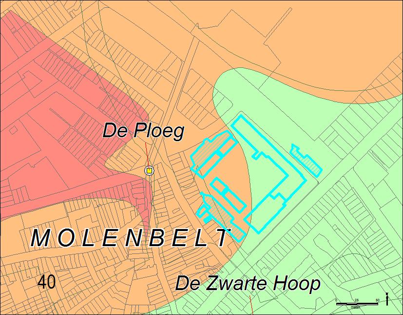 Afb. 3: Plangebied op de archeologische