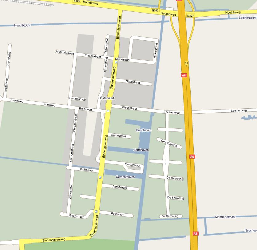 2. SITUATIE 2.1. Algemeen Het bedrijventerrein Oostervaart grenst voor wat betreft de noordkant aan de N302 (Houtribweg).