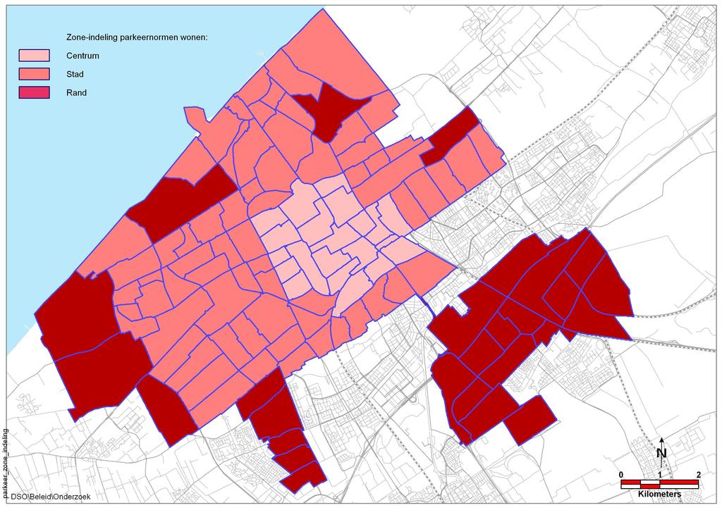 Inlegvel Parkeernormen Woningen en Parkeernormen Kantoren, Bedrijven en Voorzieningen Parkeernormen wonen Centrum Stad Rand Toevoegen tbv bezoek Eengezinswoningen <70m2 71-100m2 101-160m2 >161m2 0,4