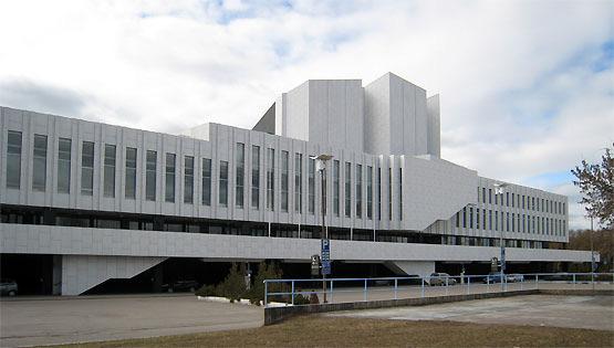 van Alvar Aalto in het centrum van Helsinki: Finlandia Hall, kantoren Enso Gutzeit Nordic Bank