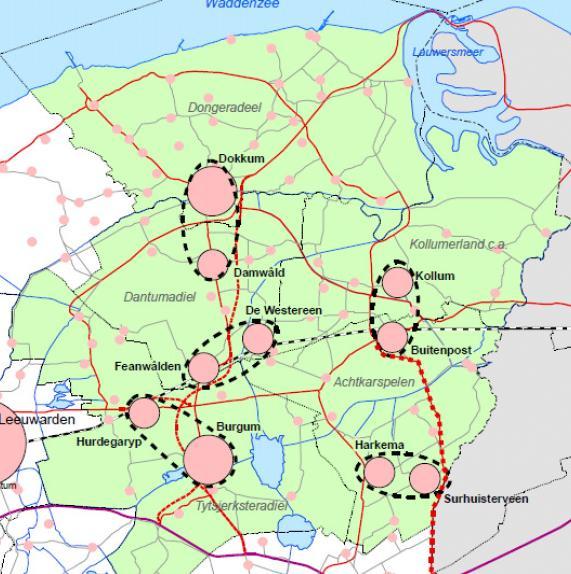 Doelstellingen Infrastructuur: Noordoost Fryslân is in 2030 voor inwoners, bedrijven en bezoekers zowel per weg, spoor, water als digitaal uitstekend ontsloten en verweven met de stedelijke netwerken