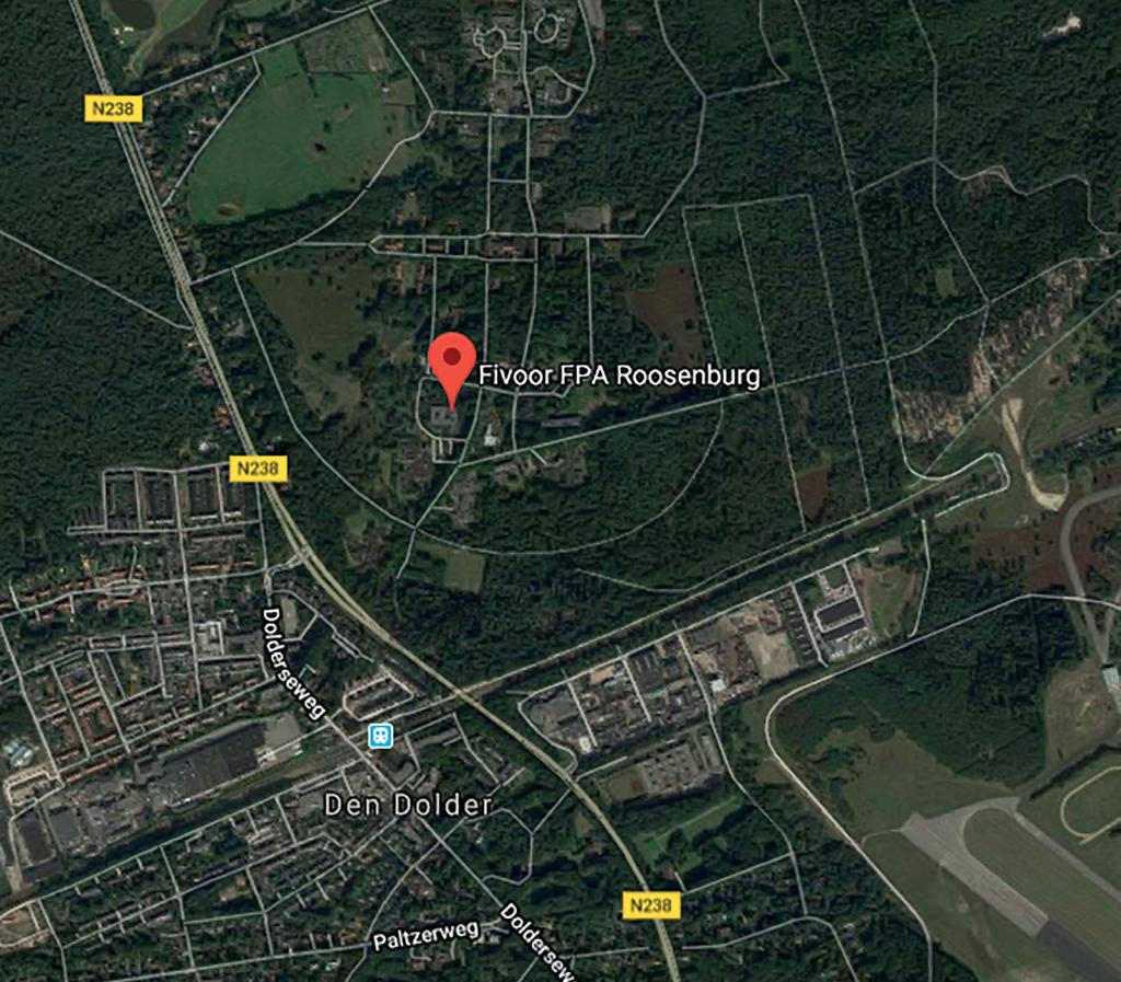 Figuur 5: Locatie FPA Roosenburg Den Dolder ten opzichte van het dorp.