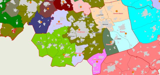 Let op: Met betrekking tot de Retail is Someren gericht op Helmond als bovenliggende kern.