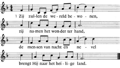 Glorialied : 652 Zing jubilate, dat is goed, vogels en vissen, licht en water, bloemen en bomen, vlees en bloed, lichaam en ziel, zing jubilate!