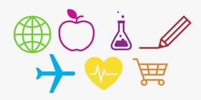 7 werelden van techniek Geld en Handel Creatief en ontwerpen Voeding en gezondheid