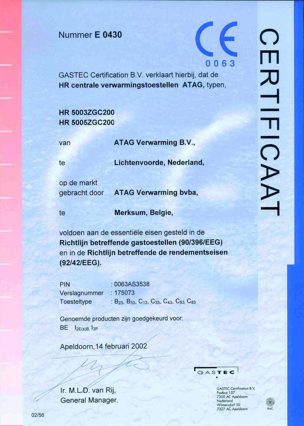 17 CE-Certificaat