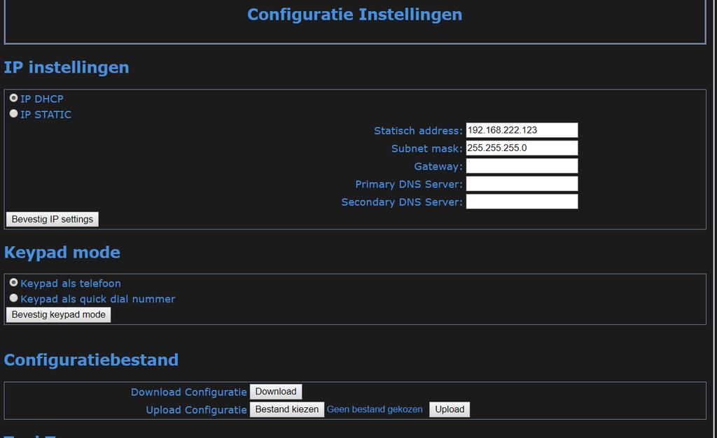 Auditieve feedback: bij het aanbellen, het openen van de deur, het beëindigen van het