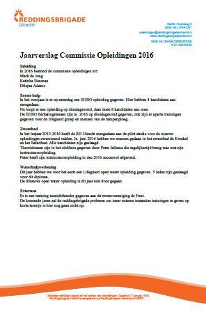 Jaarverslag Commissie Open Water 2018 (blz