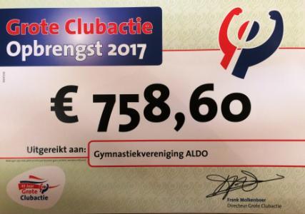 De Grote Clubactie De Grote Clubactie 2017 is een groot succes geweest! Er zijn dit najaar 331 loten verkocht. De netto opbrengst is 758.60 euro.